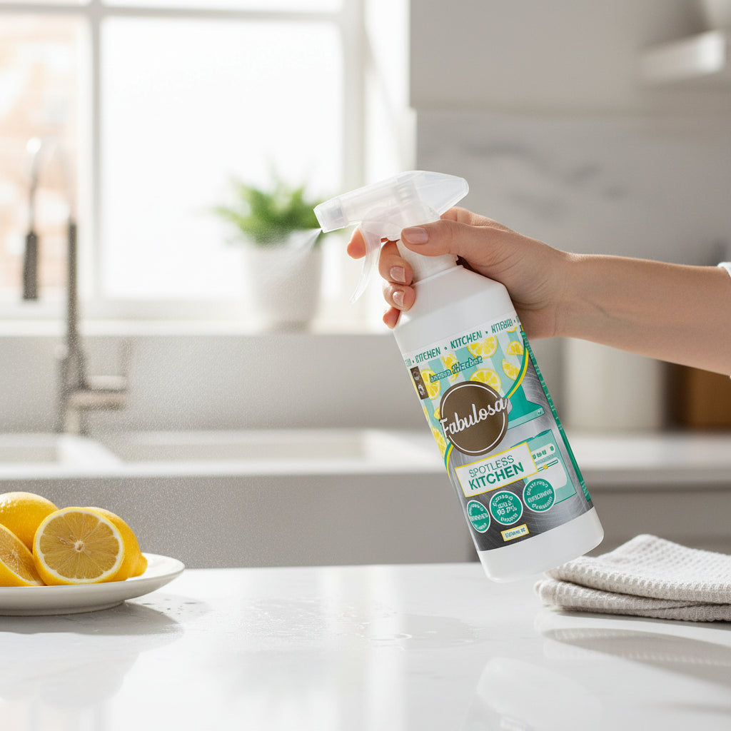 Fabulosa 500ml Task Specific Spray Kitchen Cleaner Lemon Sherbet Fragrance For Spotless Surfaces