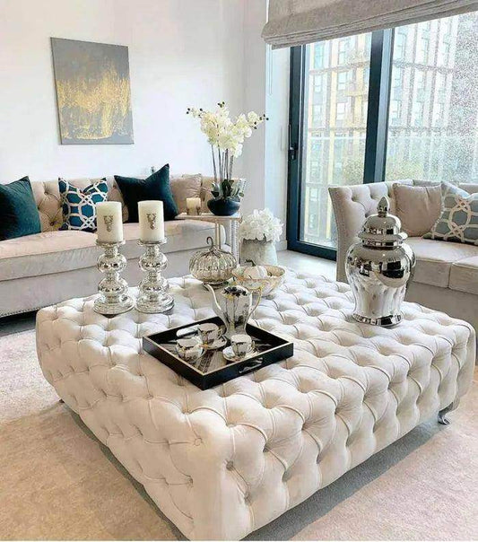 Finsbury One: Elegant Deep Square UK Stool UK Beds Direct ltd