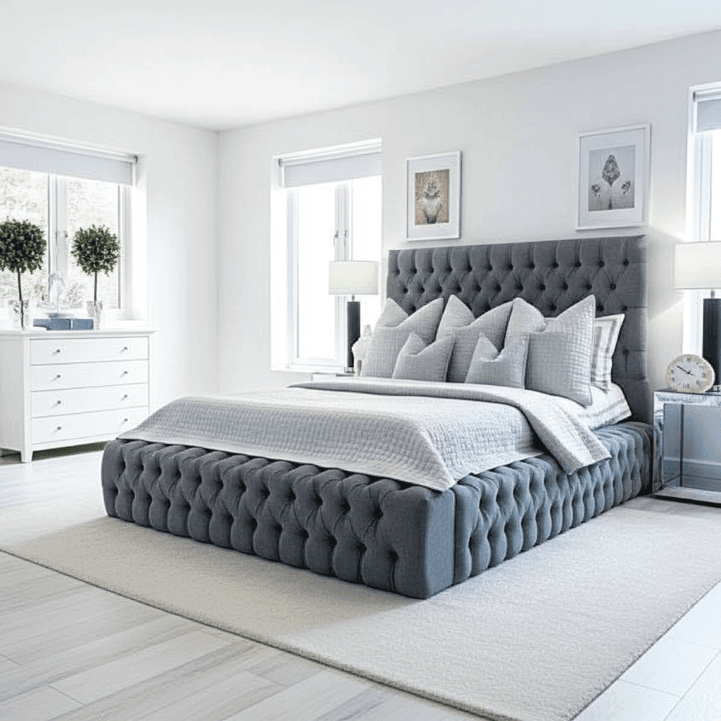 Luxeaire Ambassador Bed Frame UK – Luxury Upholstered Bed with Storage Options UK Beds Direct ltd
