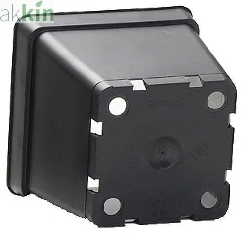 11cm x 11cm x 12cm Small Square Black Seed Plant Pots x 10 - AK Kin Garden Supplies