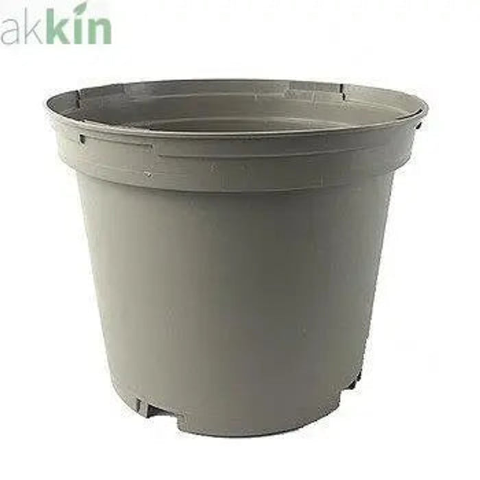 12lt Plastic Eco Recyclable Taupe Plant Pots x 2 - AK Kin Garden Supplies