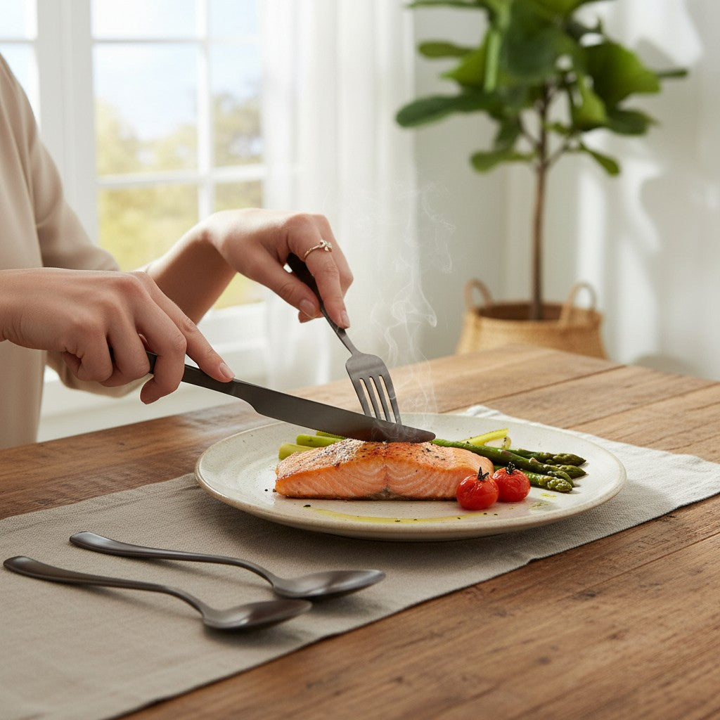 16-Piece Onyx Stainless Steel Cutlery Set House, Home & Garden