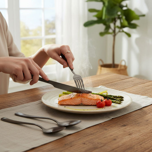 16-Piece Onyx Stainless Steel Cutlery Set House, Home & Garden