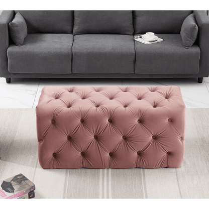 Melia Velvet Ottoman Bench PN Home