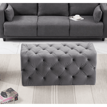 Melia Velvet Ottoman Bench PN Home