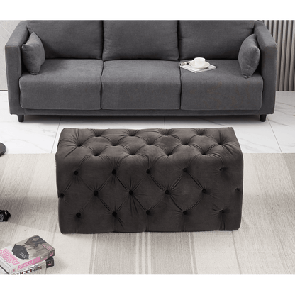 Melia Velvet Ottoman Bench PN Home
