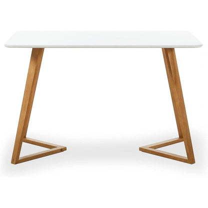 Dallas Scandinavian-inspired Dining Table -Easy Clean Wooden Table Top with Wooden Legs PN Home