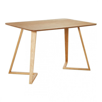 Dallas Scandinavian-inspired Dining Table -Easy Clean Wooden Table Top with Wooden Legs PN Home