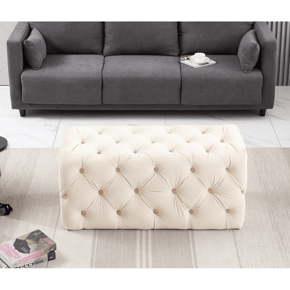Melia Velvet Ottoman Bench PN Home