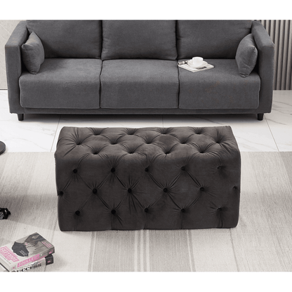 Melia Velvet Ottoman Bench PN Home