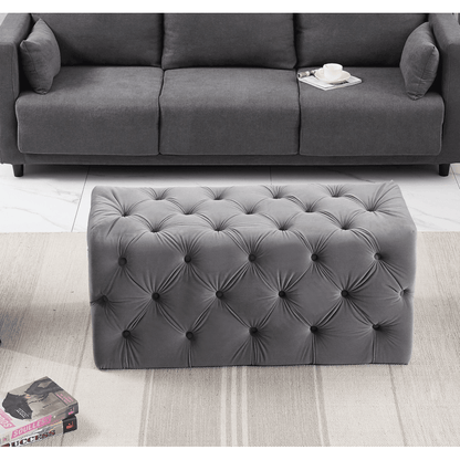 Melia Velvet Ottoman Bench PN Home