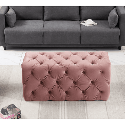 Melia Velvet Ottoman Bench PN Home