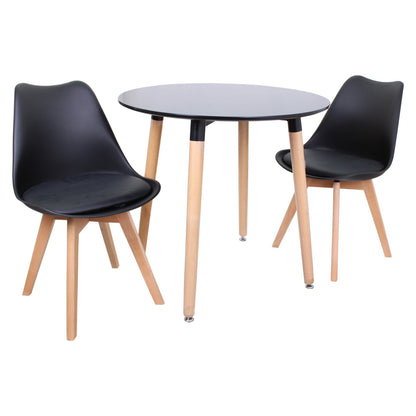 Jamie Lorenzo Halo Round Dining Set of 2 PN Home