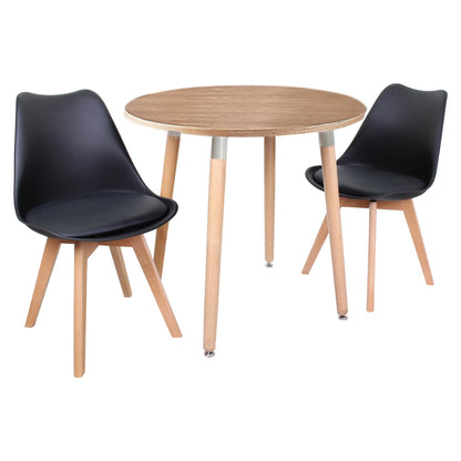 Jamie Lorenzo Halo Round Dining Set of 2 PN Home