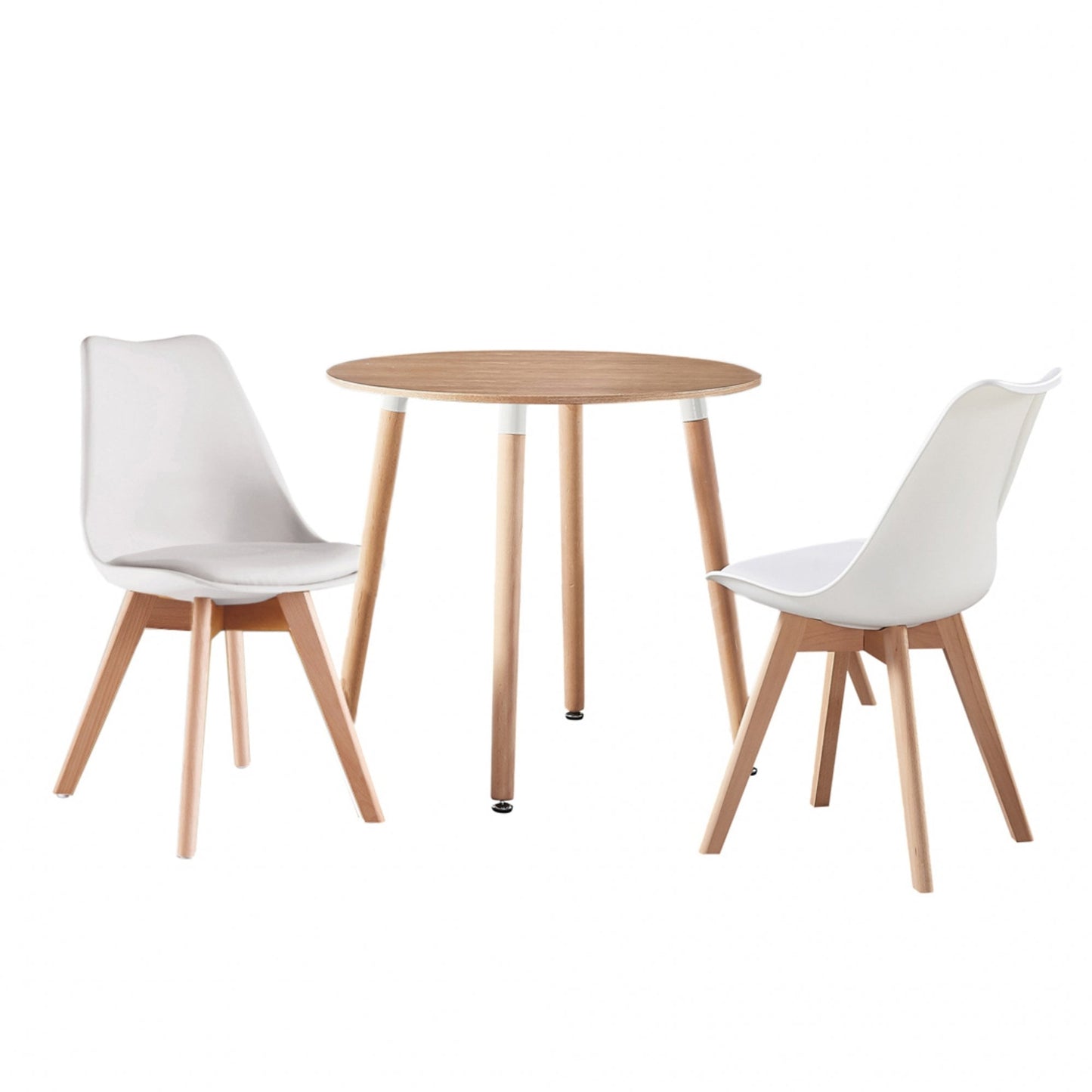 Jamie Lorenzo Halo Round Dining Set of 2 PN Home