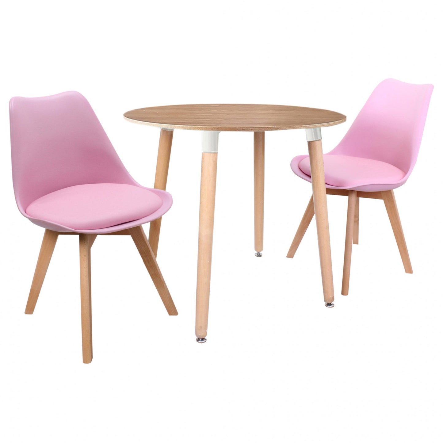 Jamie Lorenzo Halo Round Dining Set of 2 PN Home