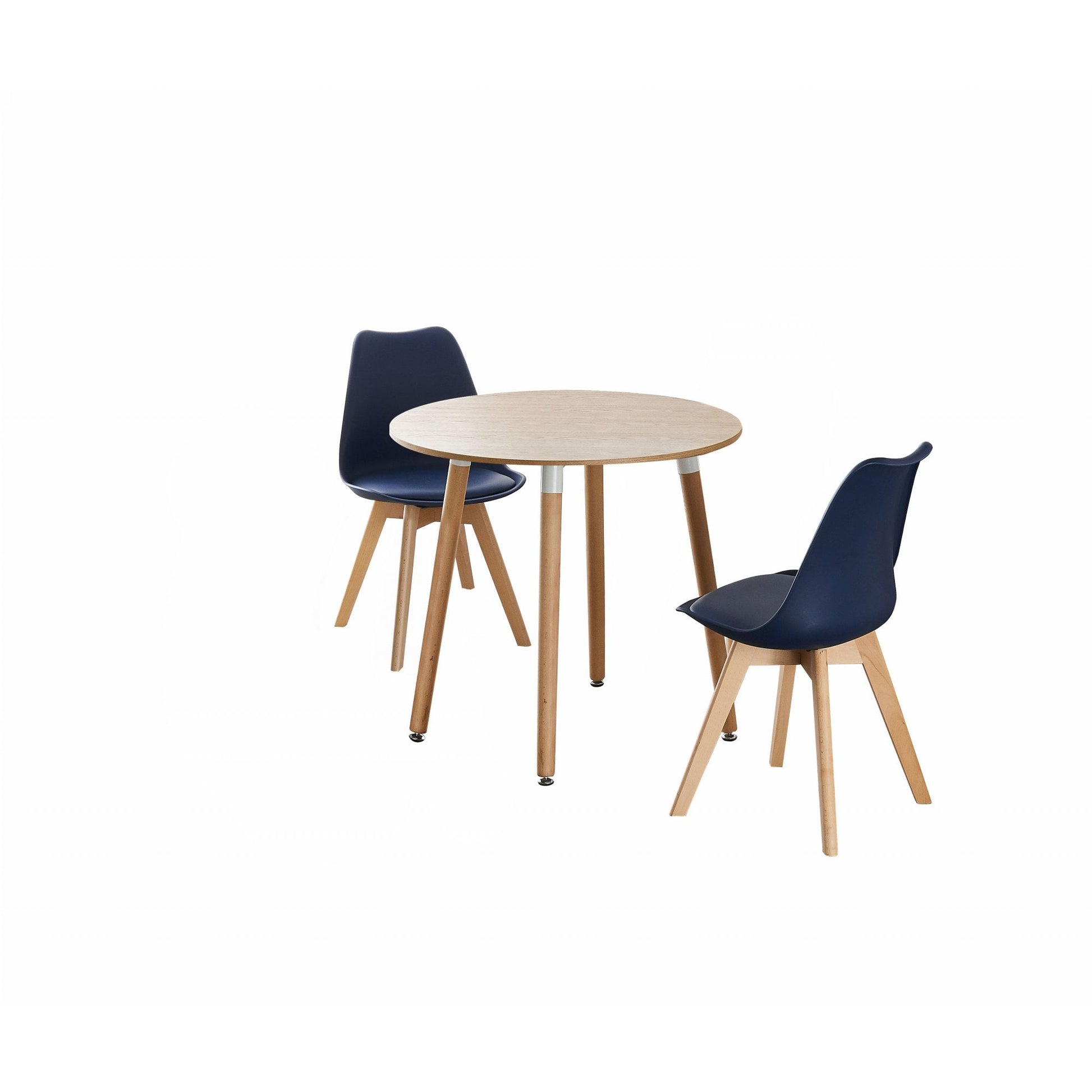 Jamie Lorenzo Halo Round Dining Set of 2 PN Home