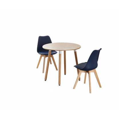 Jamie Lorenzo Halo Round Dining Set of 2 PN Home