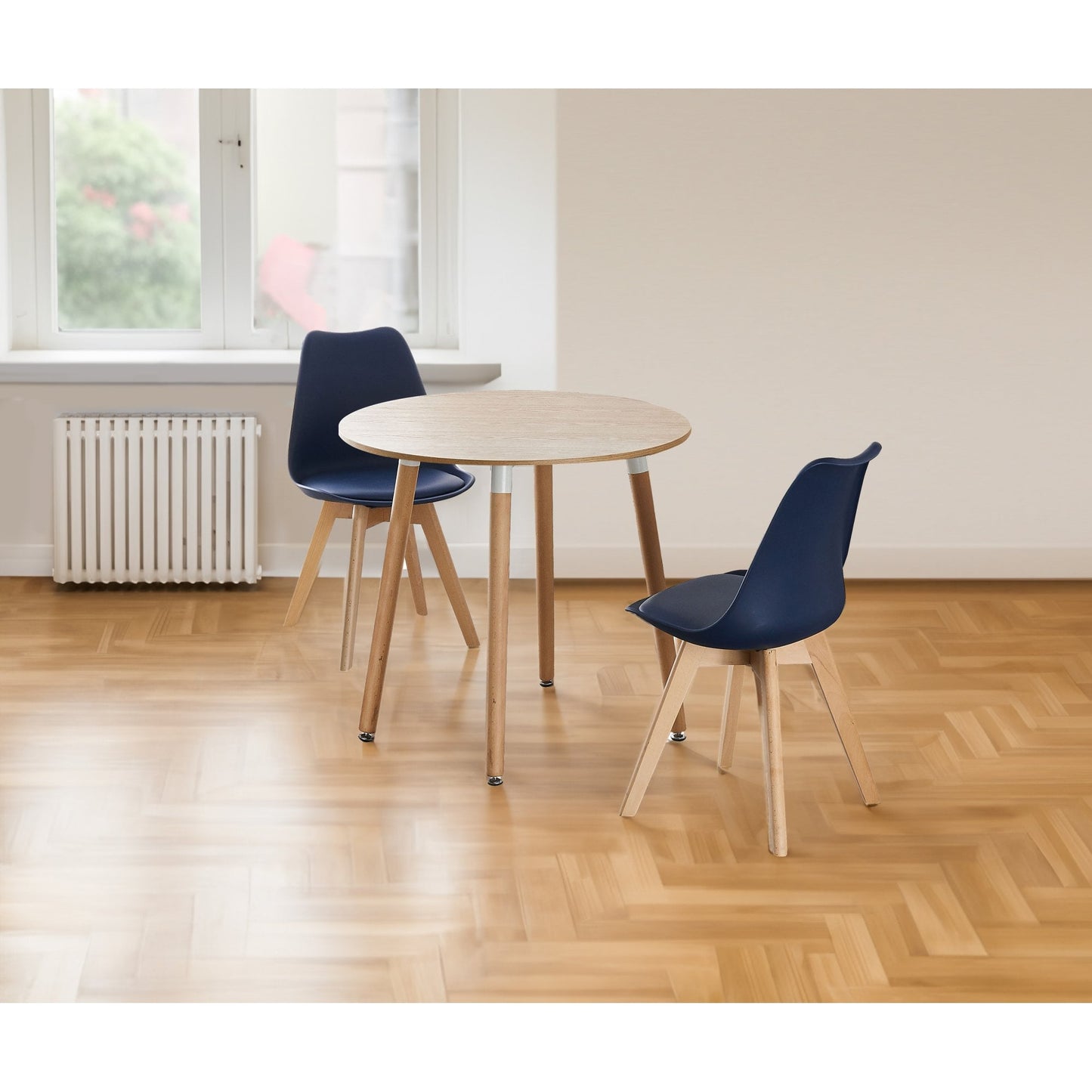 Jamie Lorenzo Halo Round Dining Set of 2 PN Home