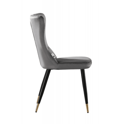 New York LUX Velvet Dining Chair with Metal Legs - Scandinavian Inspired PN Home