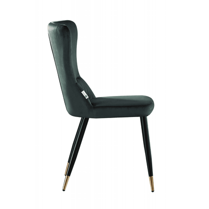 New York LUX Velvet Dining Chair with Metal Legs - Scandinavian Inspired PN Home