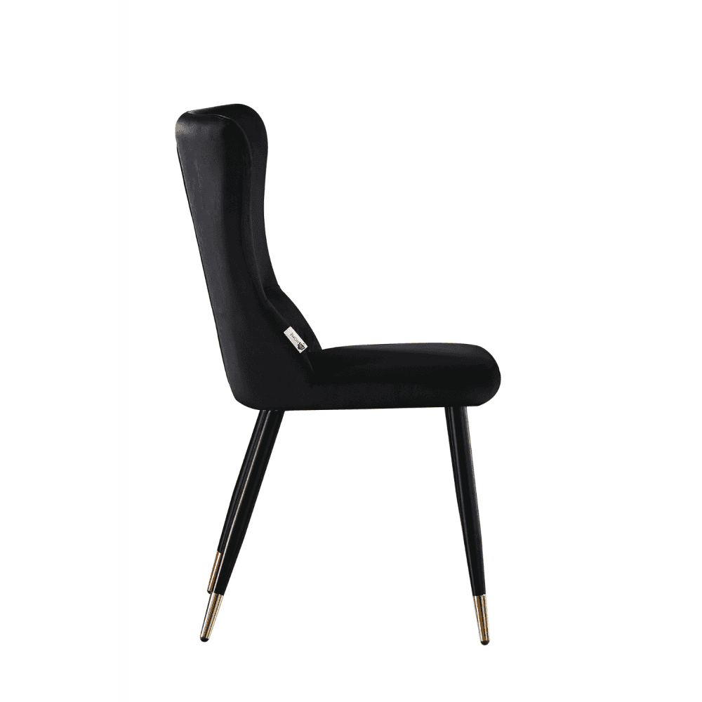 New York LUX Velvet Dining Chair with Metal Legs - Scandinavian Inspired PN Home