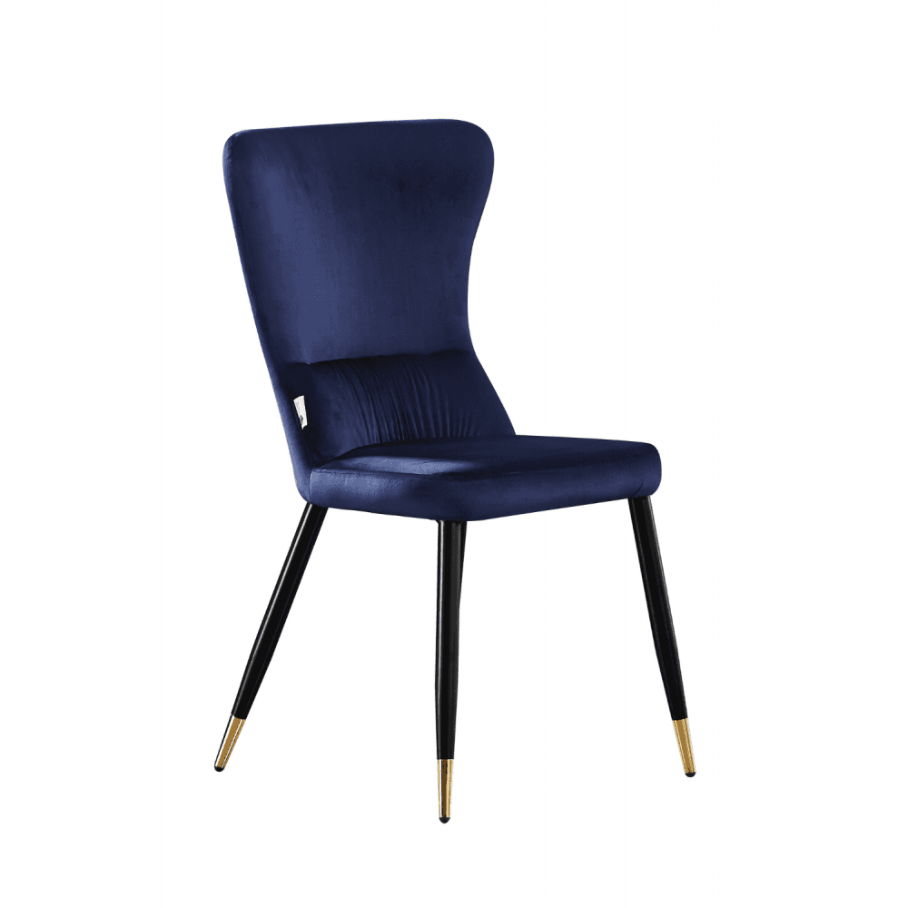 New York LUX Velvet Dining Chair with Metal Legs - Scandinavian Inspired PN Home