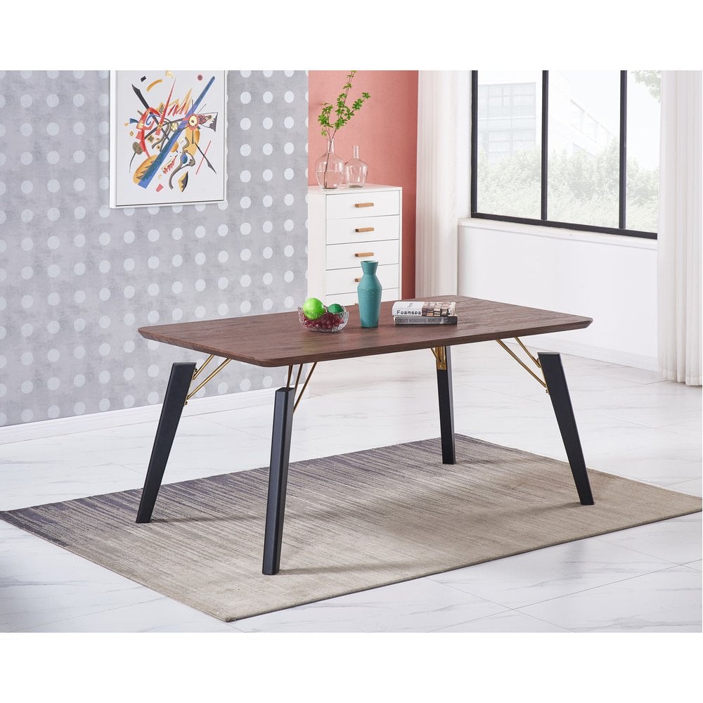 Windsor Cosmo Lux Dining Set | a Walnut Table and Set of 6 Chairs PN Home