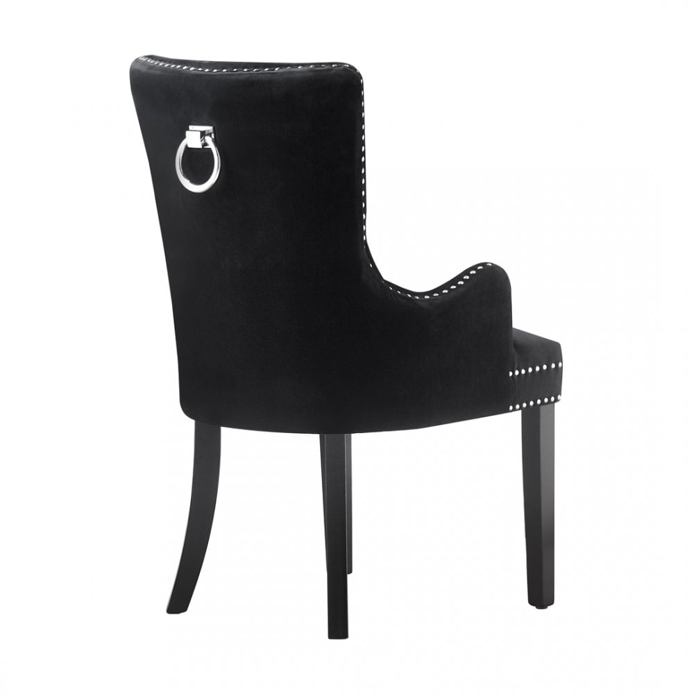 Windsor LUX Knocker Back Velvet Dining Chair w/ Armrests PN Home