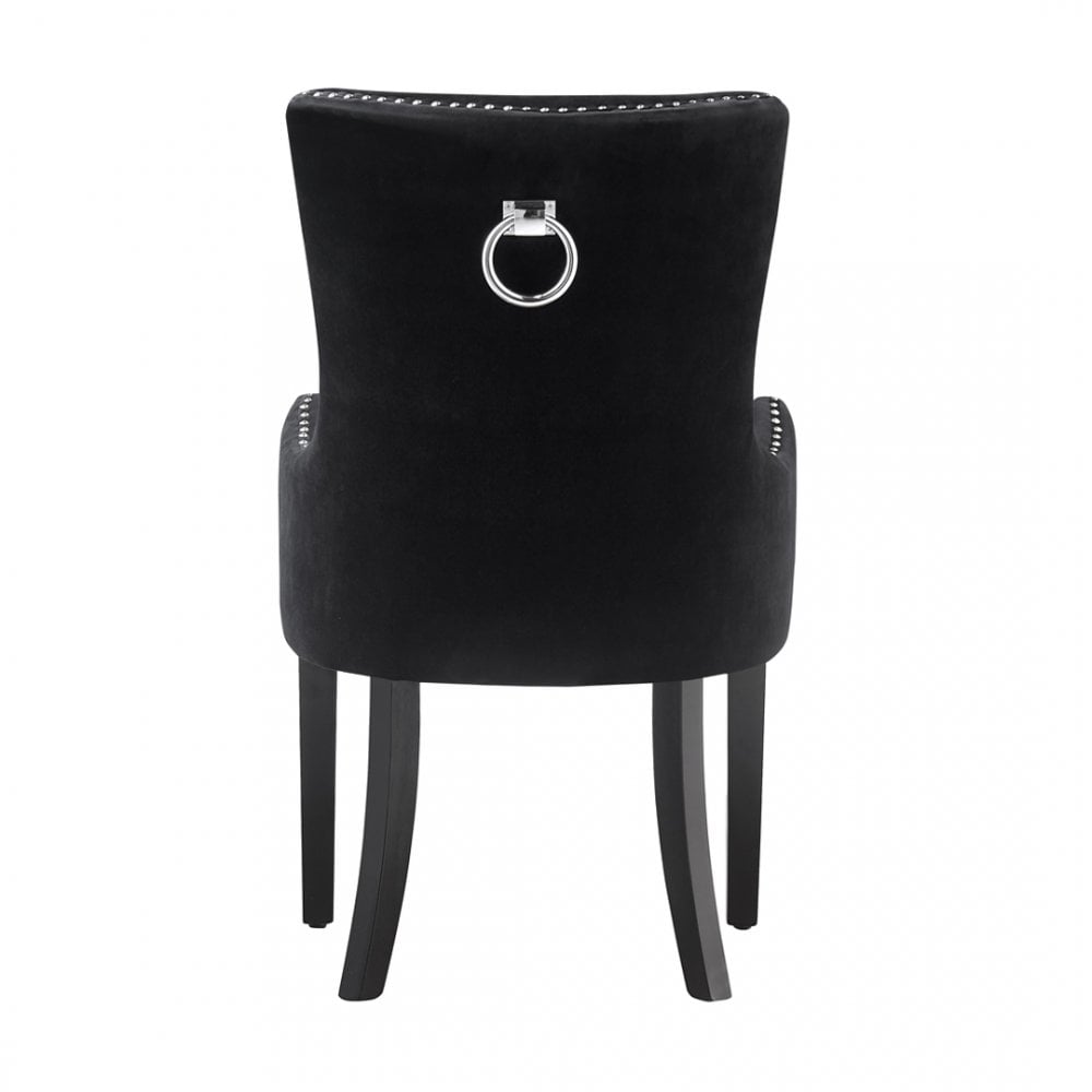 Windsor LUX Knocker Back Velvet Dining Chair w/ Armrests PN Home