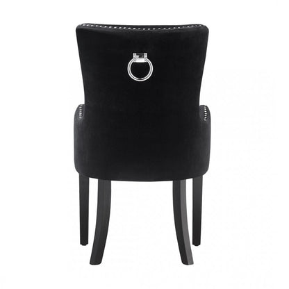 Windsor LUX Knocker Back Velvet Dining Chair w/ Armrests PN Home