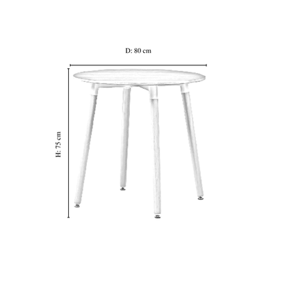 Jamie Lorenzo Halo Round Dining Set of 2 PN Home