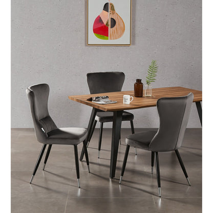 New York LUX Velvet Dining Chair with Metal Legs - Scandinavian Inspired PN Home
