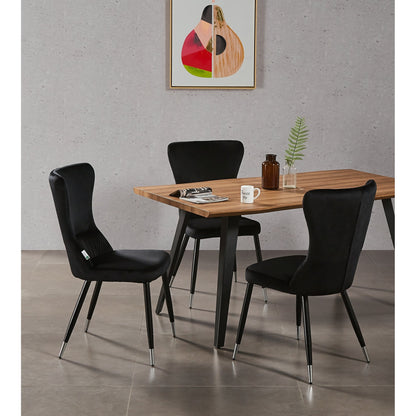 New York LUX Velvet Dining Chair with Metal Legs - Scandinavian Inspired PN Home