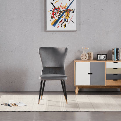 New York LUX Velvet Dining Chair with Metal Legs - Scandinavian Inspired PN Home