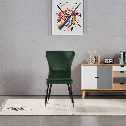 New York LUX Velvet Dining Chair with Metal Legs - Scandinavian Inspired PN Home