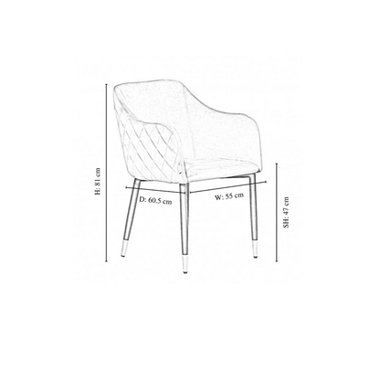 Verona LUX velvet dining chair PN Home