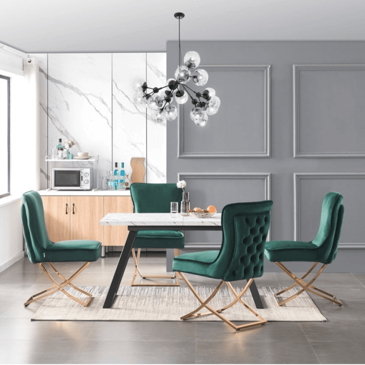 Trafalgar Velvet Dining Chair PN Home