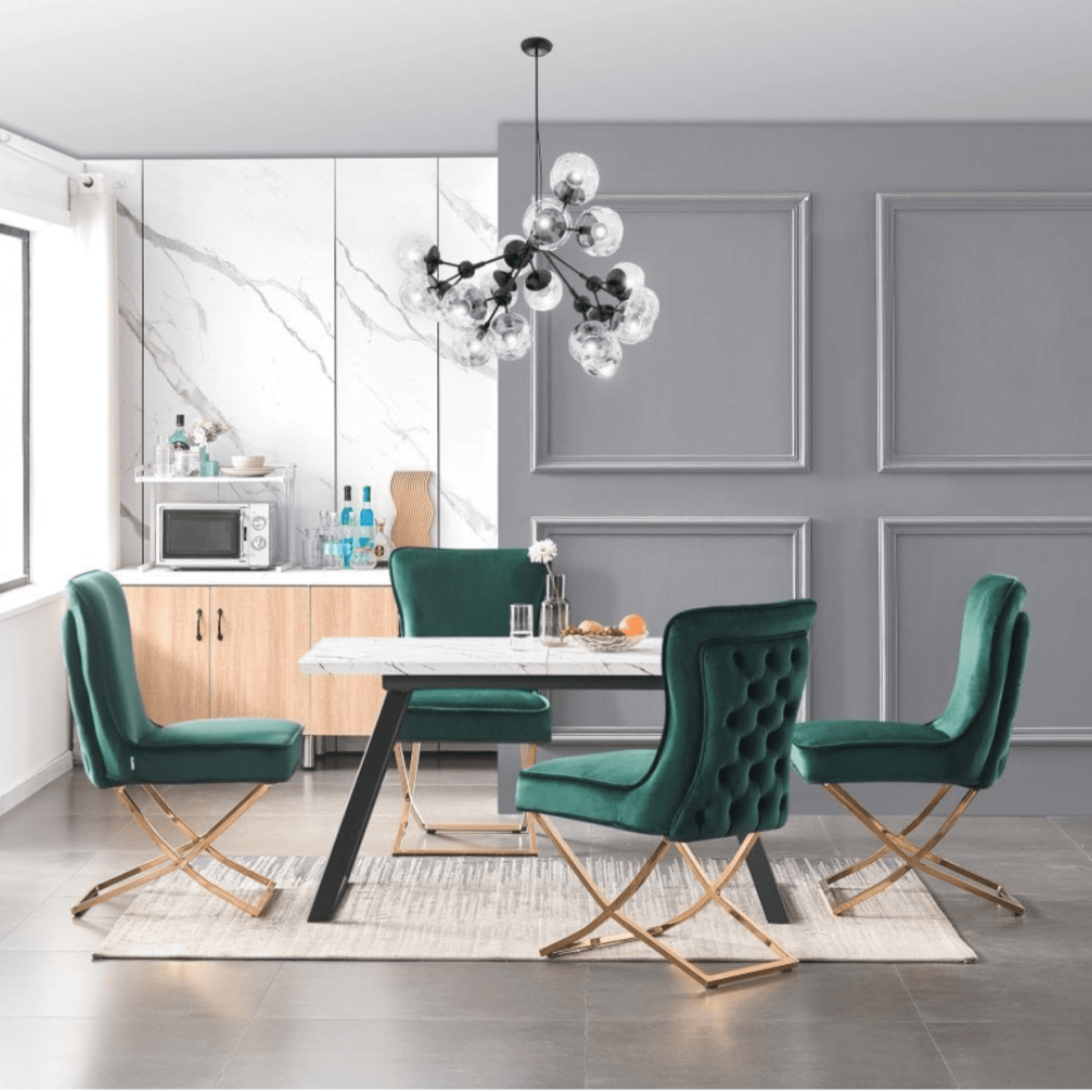 Trafalgar Velvet Dining Chair PN Home