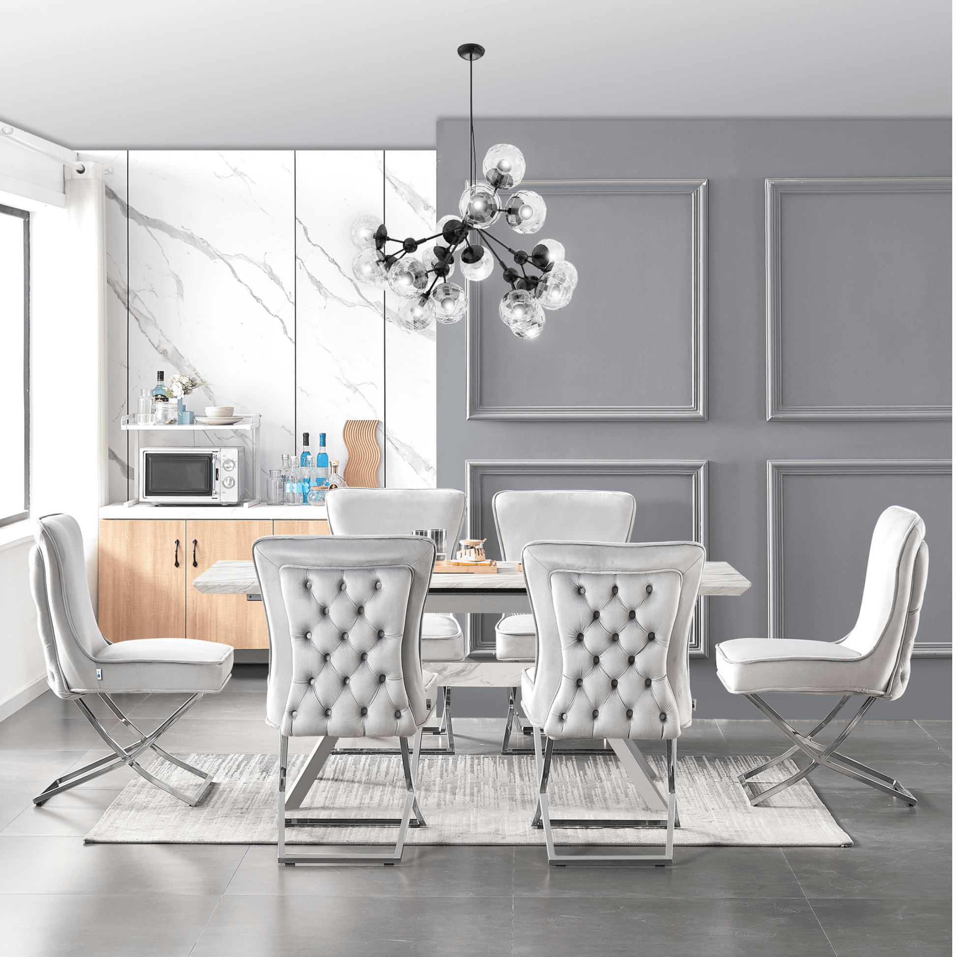 Trafalgar Velvet Dining Chair PN Home