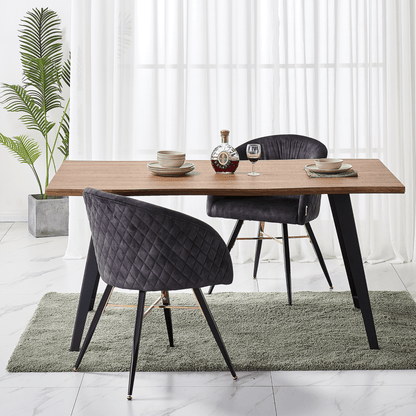 Vittorio LUX Velvet Dining Chair with Metal Legs - Perfect for Dining Room Living Room PN Home
