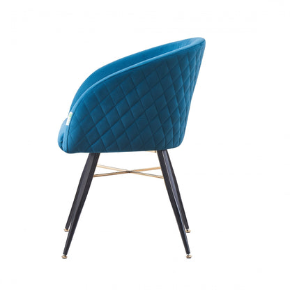 Vittorio LUX Velvet Dining Chair with Metal Legs - Perfect for Dining Room Living Room PN Home