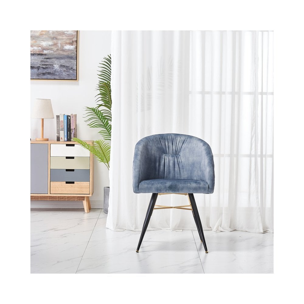 Vittorio LUX Velvet Dining Chair with Metal Legs - Perfect for Dining Room Living Room PN Home
