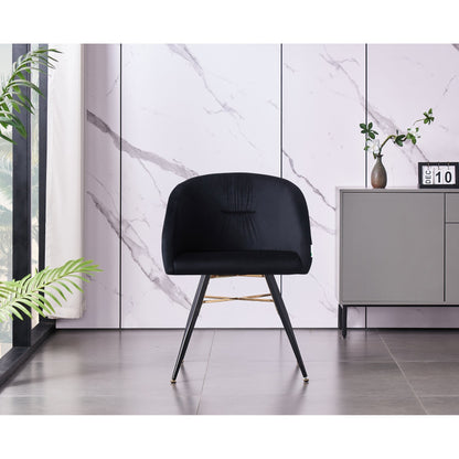 Vittorio LUX Velvet Dining Chair with Metal Legs - Perfect for Dining Room Living Room PN Home