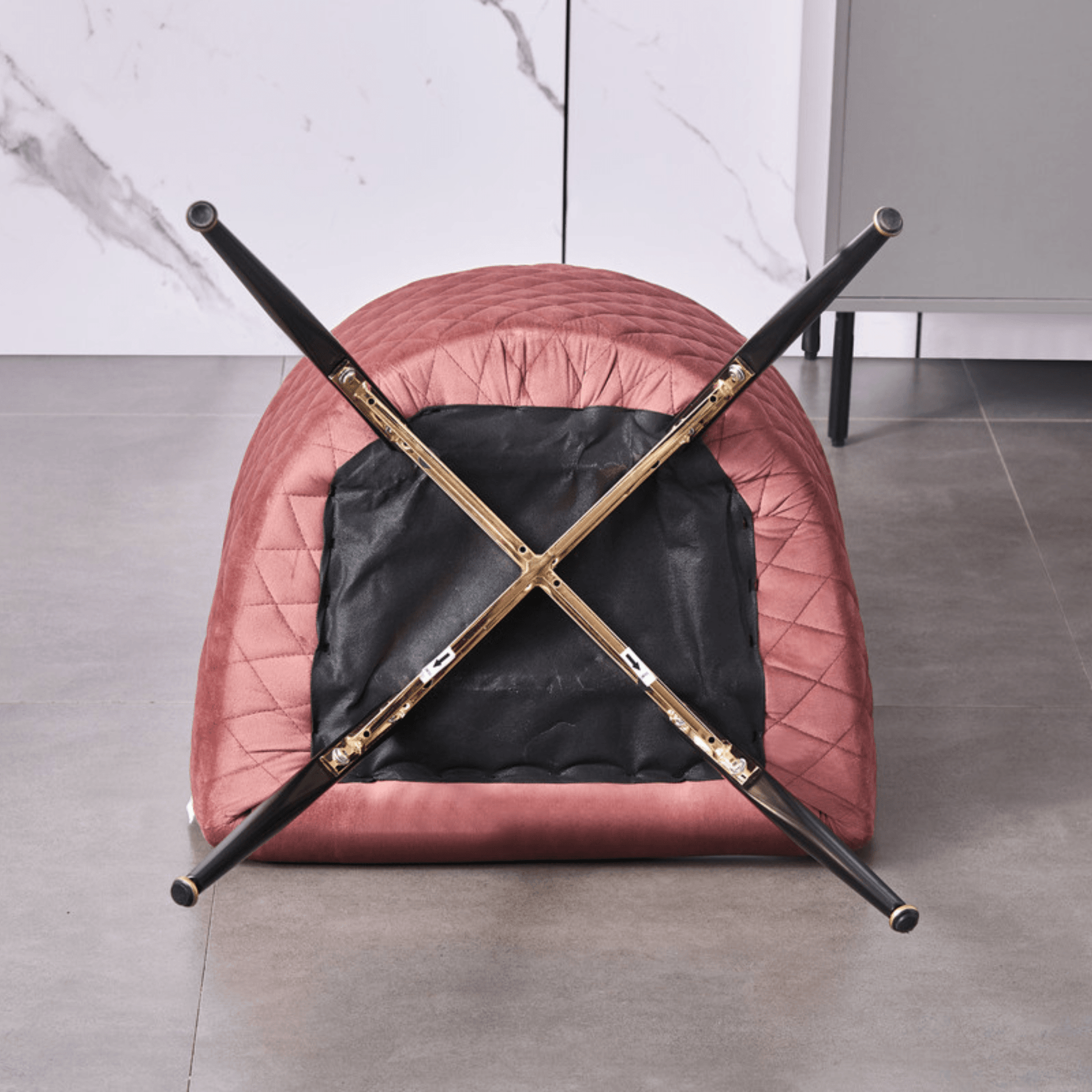 Vittorio LUX Velvet Dining Chair with Metal Legs - Perfect for Dining Room Living Room PN Home