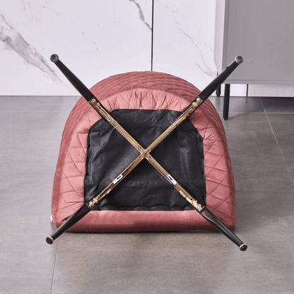 Vittorio LUX Velvet Dining Chair with Metal Legs - Perfect for Dining Room Living Room PN Home