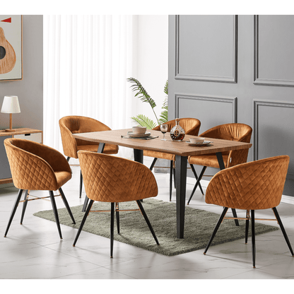 Vittorio LUX Velvet Dining Chair with Metal Legs - Perfect for Dining Room Living Room PN Home