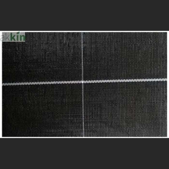 1m x 50m Roll Of 105gsm Black Ground Weed Matting Mulch Material - AK Kin Garden Supplies