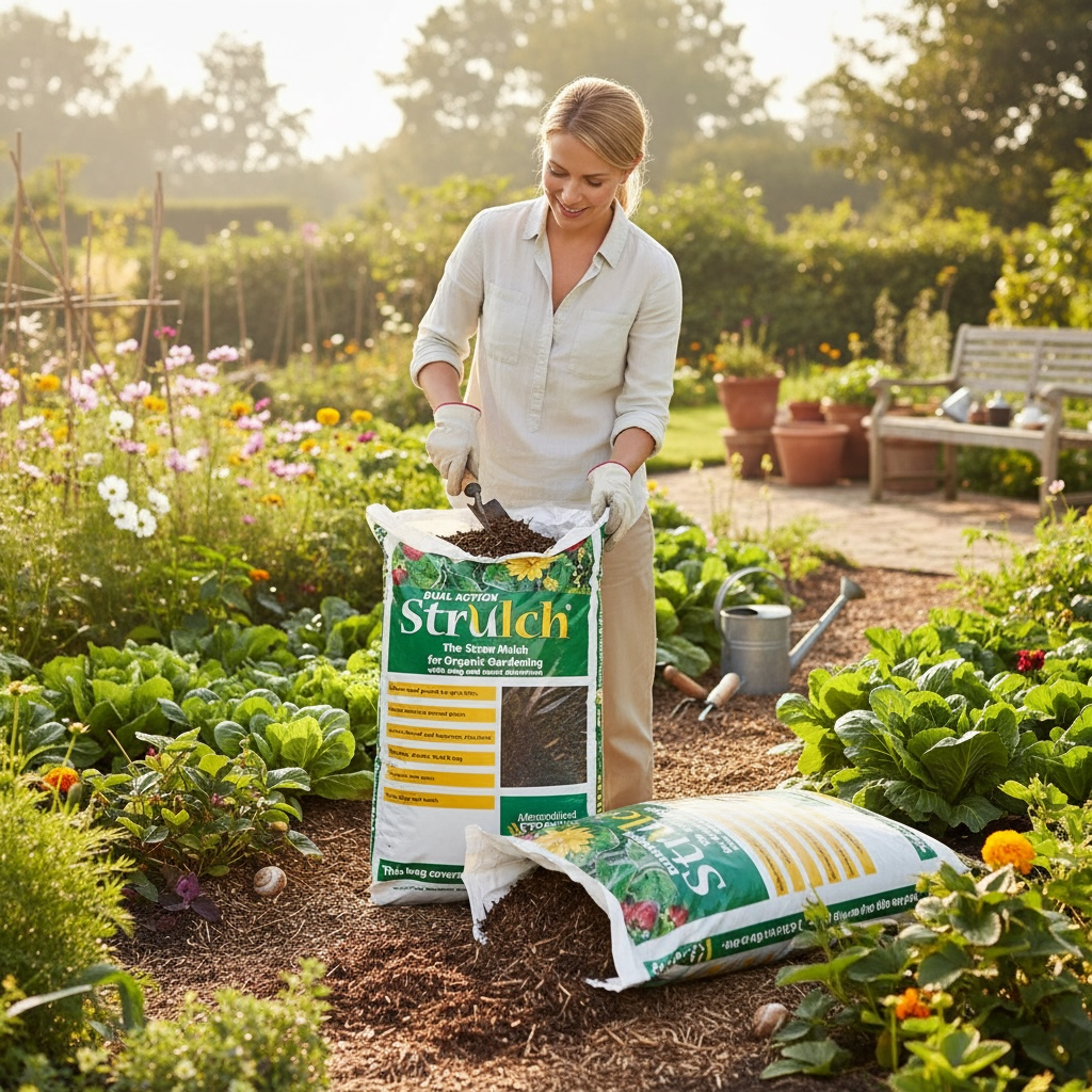 2 x 9kg Strulch Innovative Organic Straw Mulch (18kg Total)