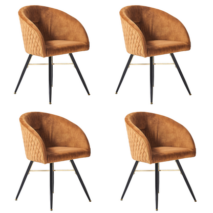Vittorio LUX Velvet Dining Chair with Metal Legs - Perfect for Dining Room Living Room PN Home